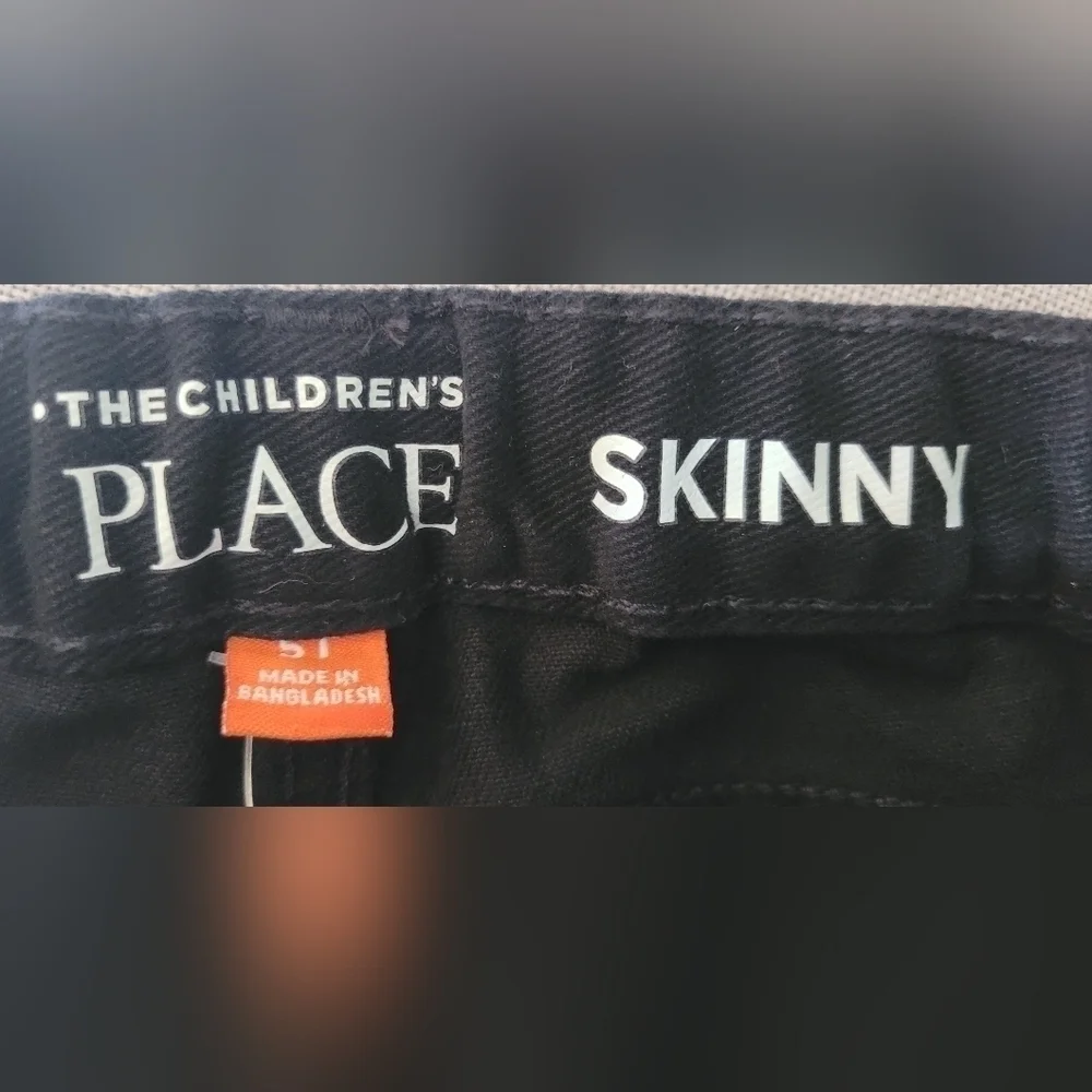 The Children's Place Kids NWT 5T Black Denim Skinny Jeans 100% Cotton NEW!